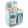 Žaislinė Retro medinė virtuvėlė vaikams | Su priedais ir garso efektais | Blue Retro Kitchen | Classic World CW50571